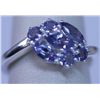 Image 1 : 10.55 CTW TANZANITE RING .925 STERLING SILVER