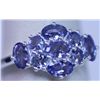 Image 1 : 12.05 CTW TANZANITE RING .925 STERLING SILVER