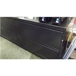 BLACK 2 DRAWER LATERAL FILE CABINET