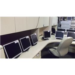 MAPLE CORNER WORKSTATION WITH HUTCH