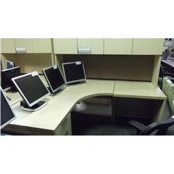 MAPLE CORNER WORKSTATION WITH HUTCH