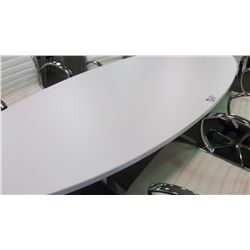 WHITE OVAL EURO STYLE CONFERENCE TABLE