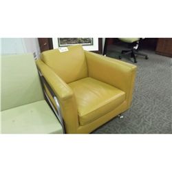 MINOTTI TAN LEATHER CLUB CHAIR