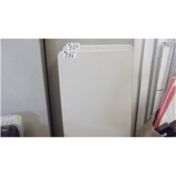 GREY PLASTIC 4' FOLDING TABLE