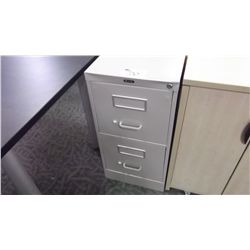 BEIGE TWO-DOOR LETTER-SIZE FILE CABINET