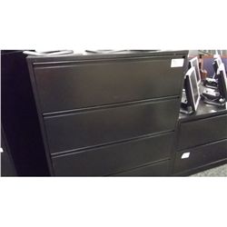 BLACK 4-DRAWER LATERAL FILE CABINET