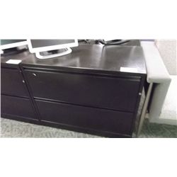 BLACK 2-DRAWER LATERAL FILE CABINET