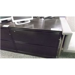 BLACK 2-DRAWER LATERAL FILE CABINET