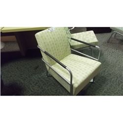 BEIGE PATTERNED RECEPTION CHAIR