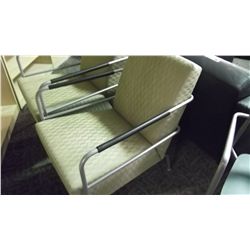 BEIGE PATTERNED RECEPTION CHAIR S-2