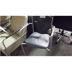 BLACK DESIGNER STACKING CLIENT CHAIR