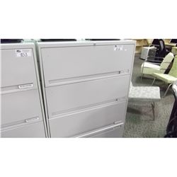 GREY 4-DRAWER LATERAL FILE CABINET