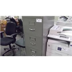 GREY 4-DRAWER LEGAL SIZE FILING CABINET
