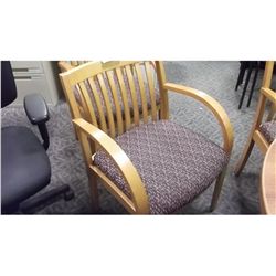 MAPLE FRAME SLAT-BACK CLIENT CHAIR