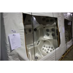 6 PERSON, 1 LOUNGER, GYPSUM, EARTH TONE STONE