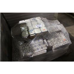 PALLET OF ASSORTED DECORATIVE TILE