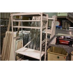 LARGE LOT OF WHITE EZ-RECT SHELVING