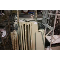 BEIGE METAL PARTS SHELF