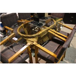 BEVELLED GLASS OVAL TABLE