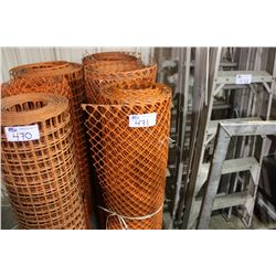 3 ROLLS OF ORANGE FENCING