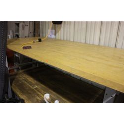 METAL & WOOD 4FT X 8FT WORK TABLE