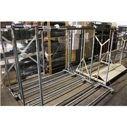 MOBILE METAL UNIFORM RACK