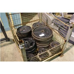 LOT OF ASSORTED BARBELL WEIGHTS