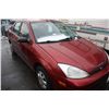 Image 2 : 2000 RED FORD FOCUS LX 4DR SDN 139,506KM GAS 2.0L