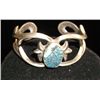 Image 1 : Sterling Spider Web Turquoise Stone Bracelet