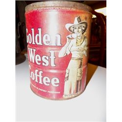 Vintage Golden West Coffee Can