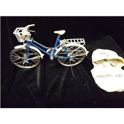 Miniature Die Cast Bike Blue & white