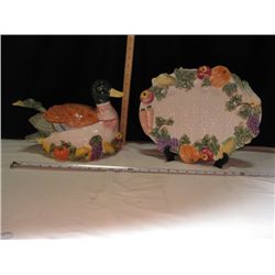 Omnibus by Fritz & Floyd Ceramic Platter and