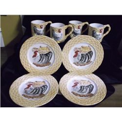4 Each Wilton Court Ceramic Plates  & Cups