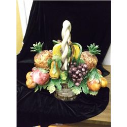 Large Capidomento  Porcelain Fruit Basket