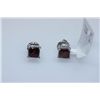 Image 1 : 14.25 CTW GARNET EARRING .925 STERLING SILVER