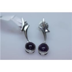 22.00 CTW AMETHYST EARRING .925 STERLING SILVER