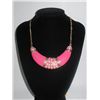 Image 1 : 248CTW PINK PLATE BRASS NECKLACE;