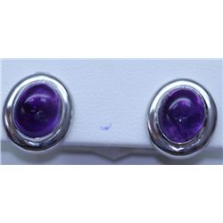 26.50 CTW AMETHYST EARRING .925 STERLING SILVER