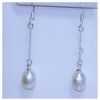 Image 1 : 10.65 CTW WHITE PEARL DANGLING EARRING