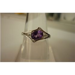 11.45 ctw Amethyst  Ring .925 Sterling Silver