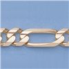 Image 2 : Genuine 16" 14k  Gold-Yellow 7.6mm Figaro Chain 39g