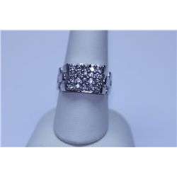 27.20 CTW CZ RING .925 STERLING SILVER