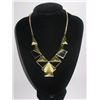 Image 1 : 248CTW 5-SLABS BLACK BRASS NECKLACE;18INCH