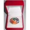 Image 1 : 9CTW MULTICOLOR HEART CZ BRASS ADJUSTABLE RING