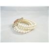 Image 2 : 4 Strand Faux Pearl & Pink Cameo stretch Bracelet