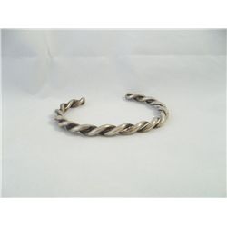 Silver Tone Rope cuff Bracelet