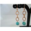 Image 1 : Copper hook & Turquoise dangle earring