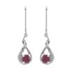 Image 1 : Sterling silver and ruby earrings