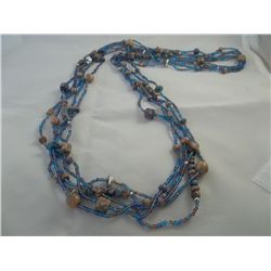 5 Strand Multi-Color Glass Bead Necklace