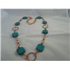 Image 1 : Copper Chain & Square Turquoise Necklace